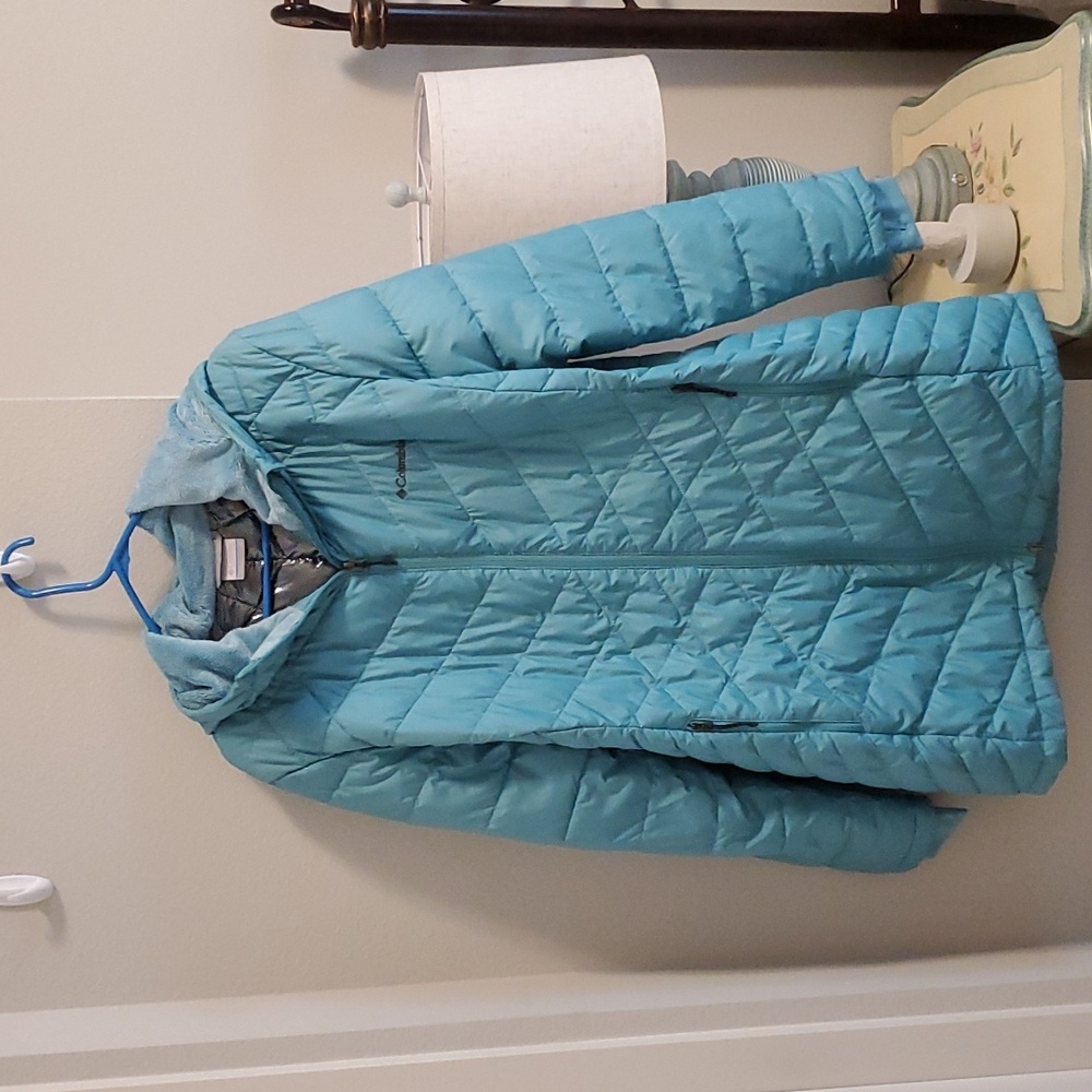 Columbia Women's Heavenly Long Hooded puffer jacket size XL EUC Omni Heat 😍